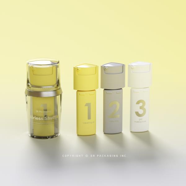 Airless Shuttle: 3 step skincare packaging solution